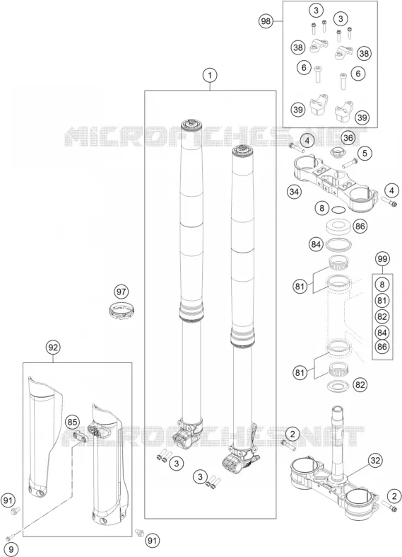 FRONT FORK / TRIPLE CLAMP