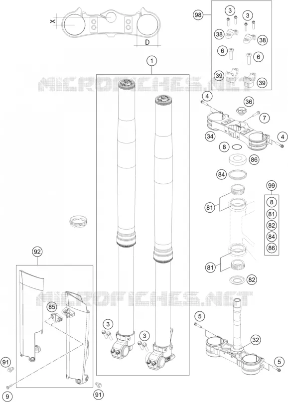 FRONT FORK / TRIPLE CLAMP