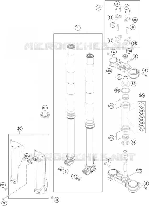 FRONT FORK / TRIPLE CLAMP