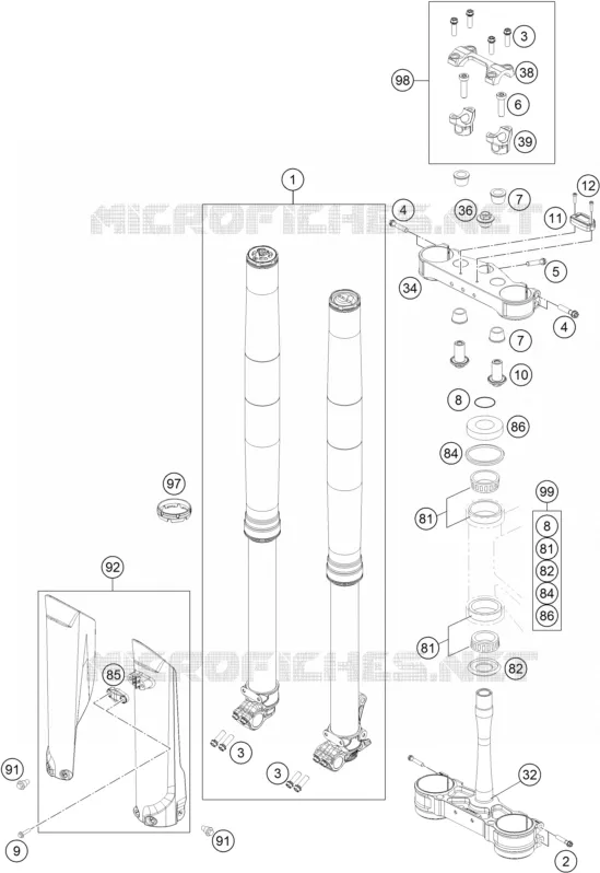 FRONT FORK / TRIPLE CLAMP