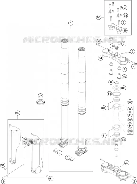 FRONT FORK / TRIPLE CLAMP