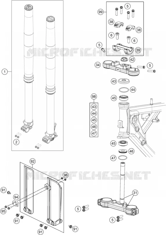 FRONT FORK / TRIPLE CLAMP