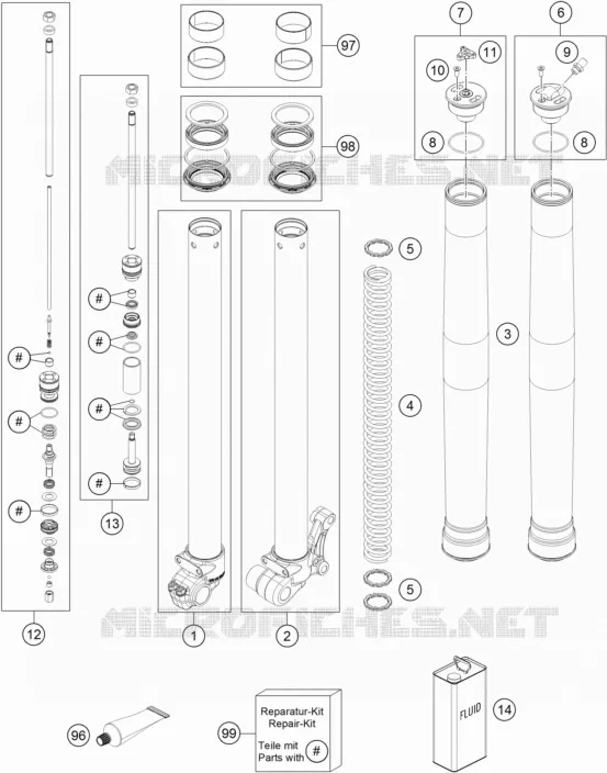 FRONT FORK (PARTS)