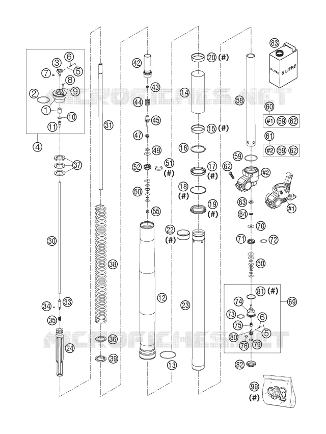 FRONT FORK (PARTS)