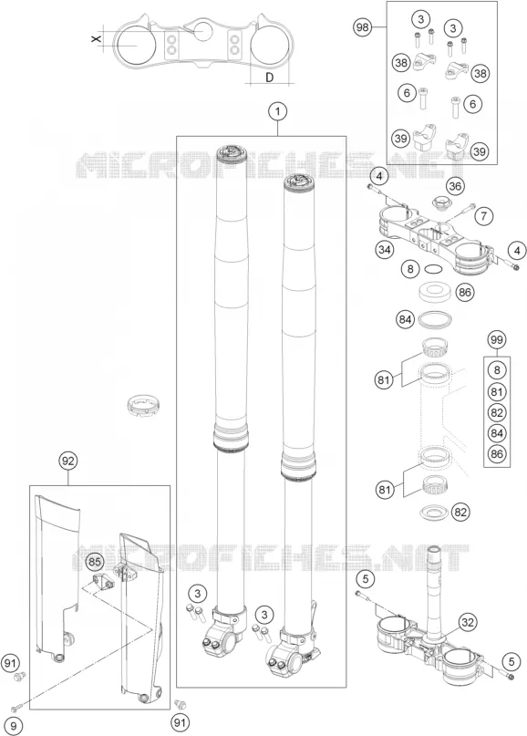 FRONT FORK / TRIPLE CLAMP