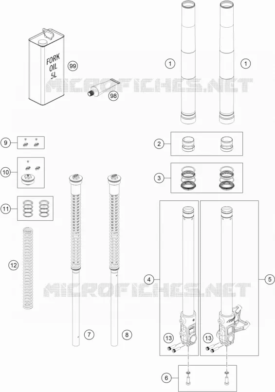 FRONT FORK (PARTS)