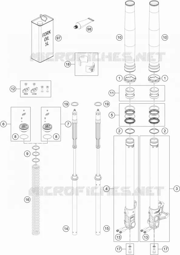 FRONT FORK (PARTS)