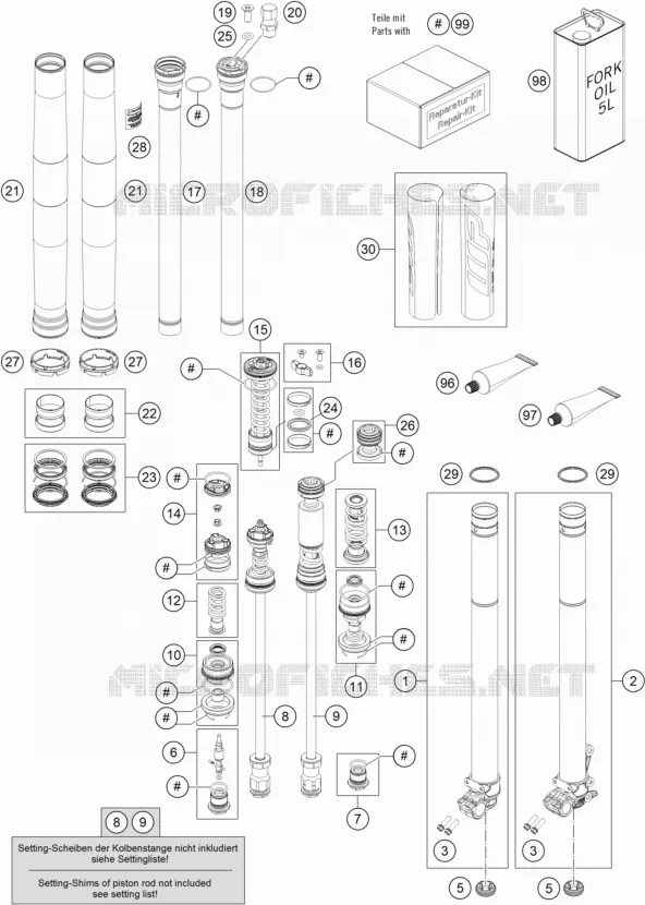 FRONT FORK (PARTS)