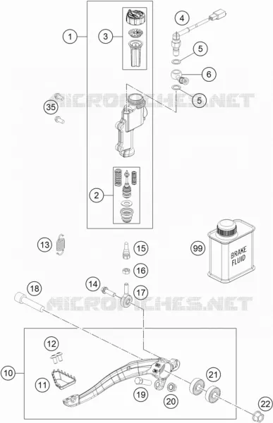 REAR BRAKE MASTER CYLINDER