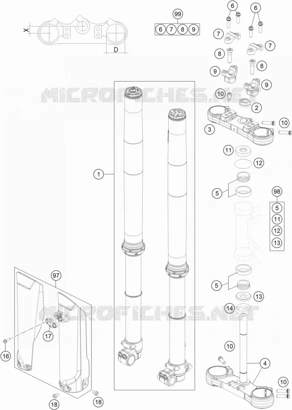 FRONT FORK / TRIPLE CLAMP