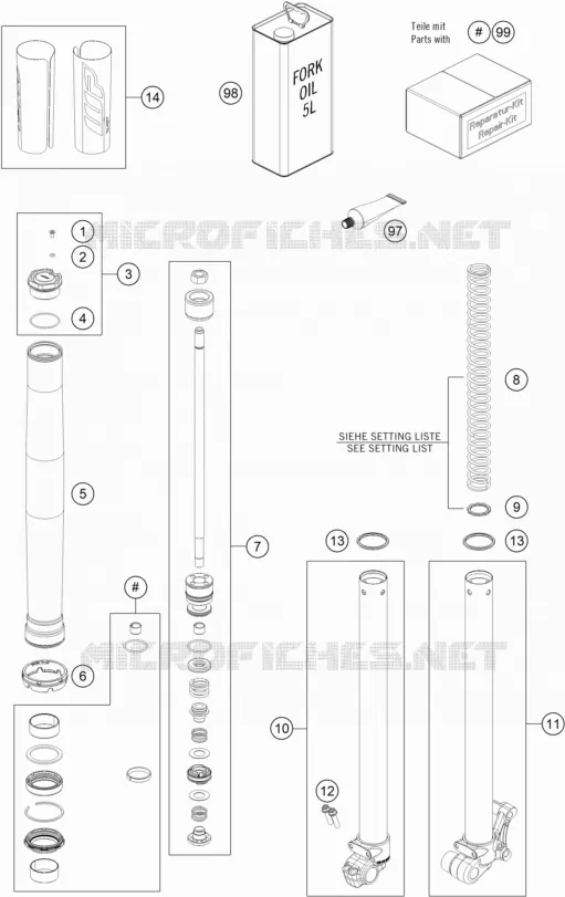 FRONT FORK (PARTS)