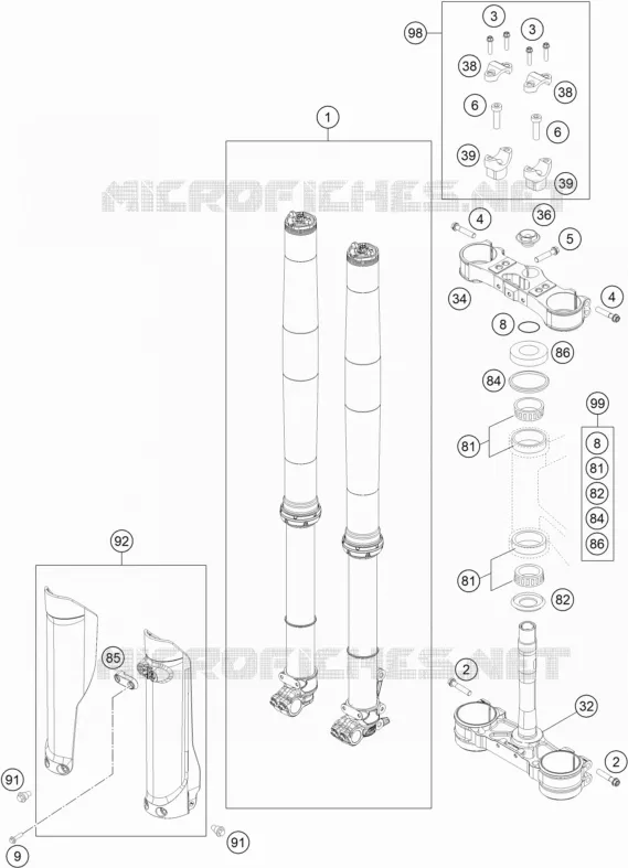 FRONT FORK / TRIPLE CLAMP