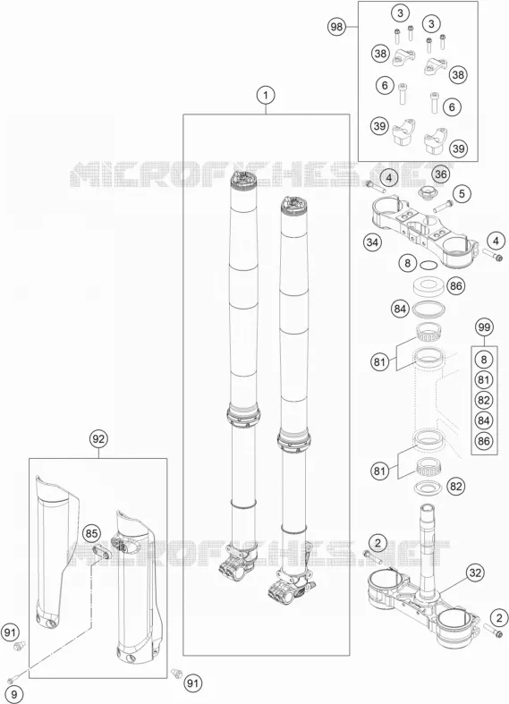FRONT FORK / TRIPLE CLAMP