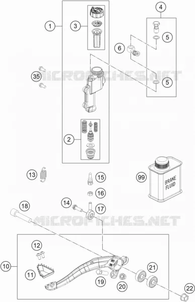 REAR BRAKE MASTER CYLINDER