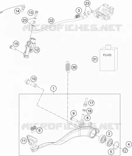 REAR BRAKE MASTER CYLINDER
