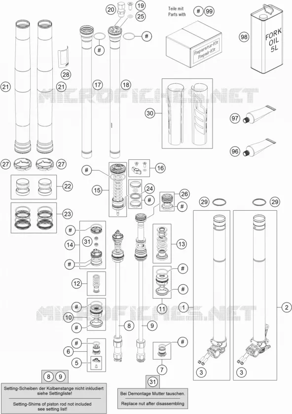 FRONT FORK (PARTS)