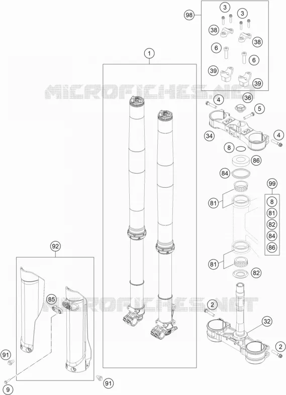 FRONT FORK / TRIPLE CLAMP