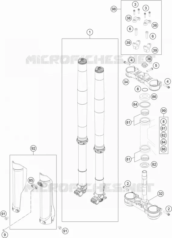 FRONT FORK / TRIPLE CLAMP
